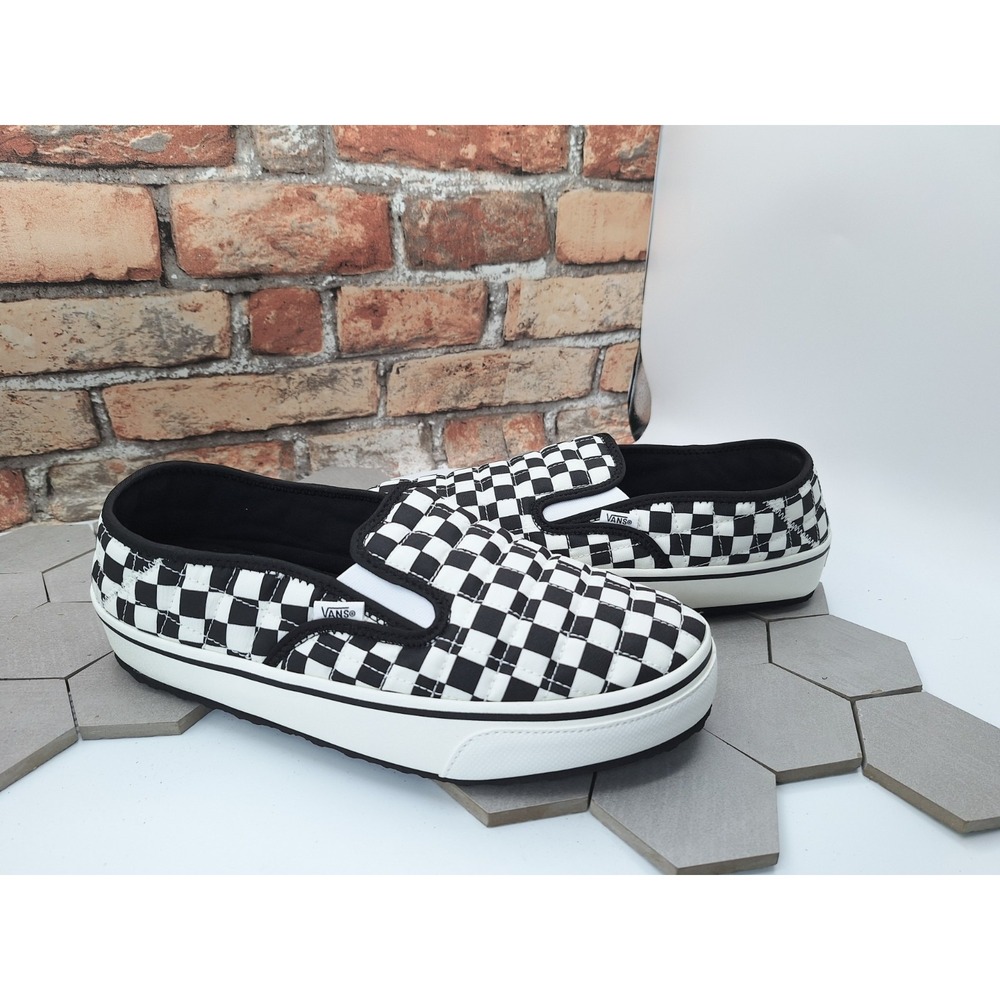 VANS Men Sz 11 Slip-Er 2 Slip On Shoes Black White Checkered Rare Ultracush